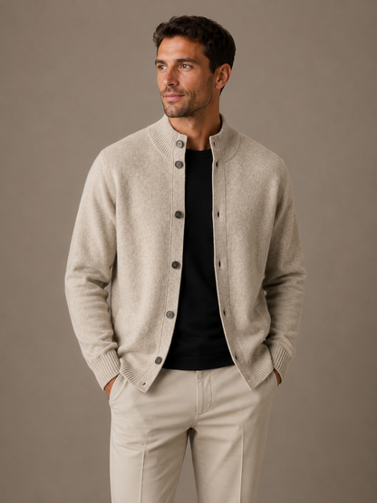 Men's Classic Cardigan Relaxed Fit Long Sleeve Open Front Versatile Layering