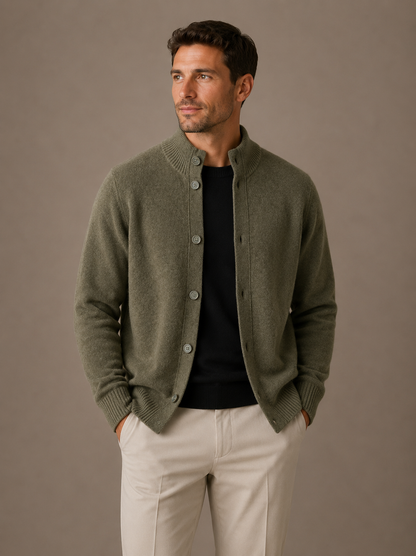 Men's Classic Cardigan Relaxed Fit Long Sleeve Open Front Versatile Layering