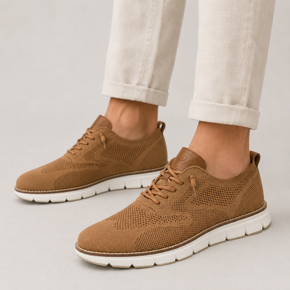 Men's Athletic Walking Sneakers Knit Lace-Up Casual Everyday Style