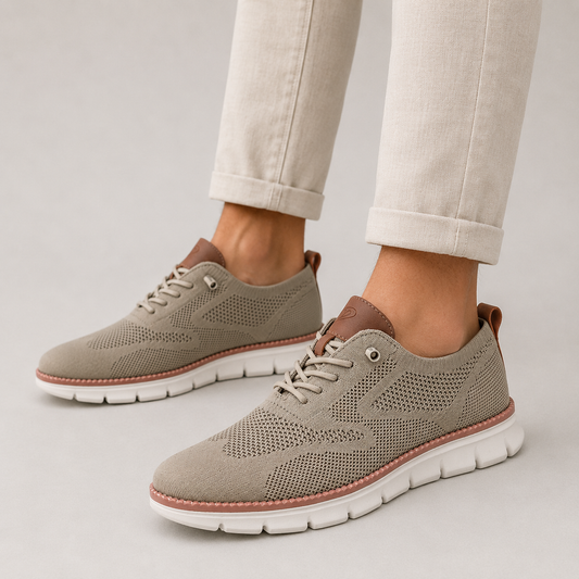 Men's Athletic Walking Sneakers Knit Lace-Up Casual Everyday Style