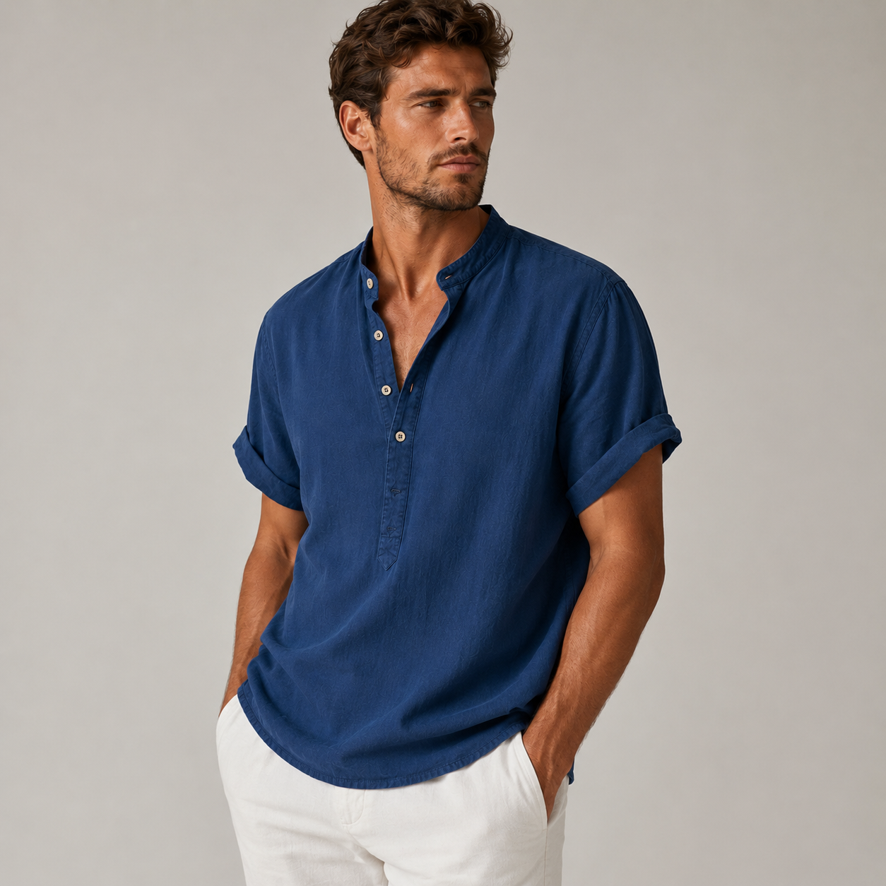 Men's Casual Summer Shirt Short-Sleeve Collared Button-Up Relaxed Fit Holiday Beach Everyday Smart-Casual Warm Weather Wear