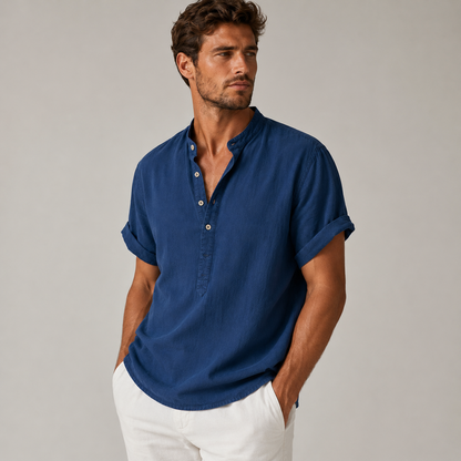 Men's Casual Summer Shirt Short-Sleeve Collared Button-Up Relaxed Fit Holiday Beach Everyday Smart-Casual Warm Weather Wear