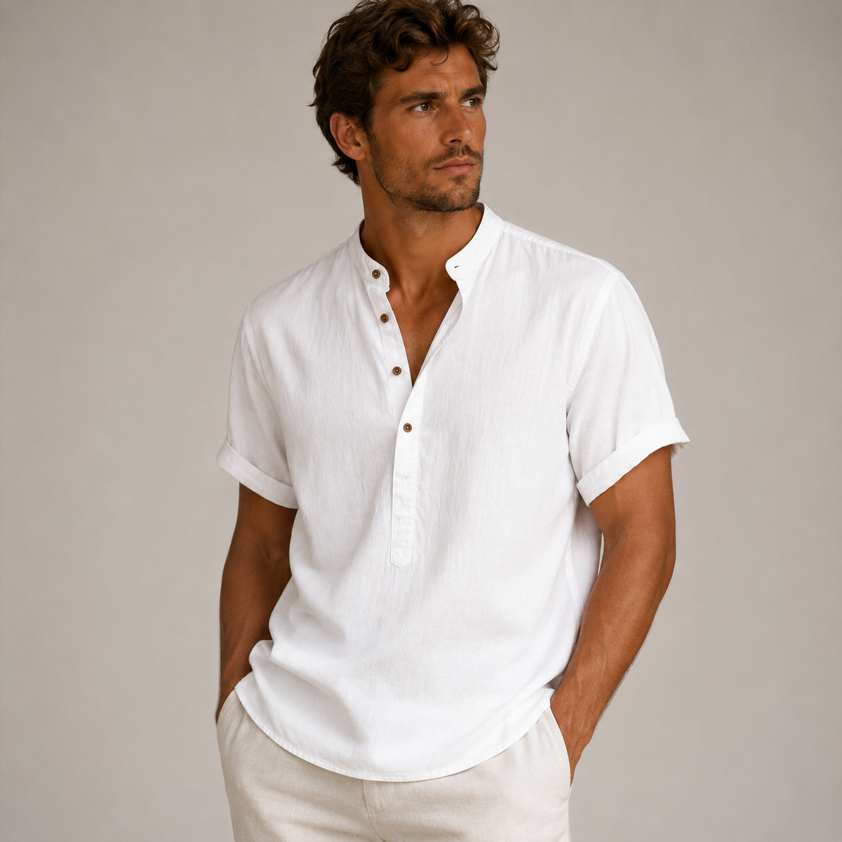 Men's Casual Summer Shirt Short-Sleeve Collared Button-Up Relaxed Fit Holiday Beach Everyday Smart-Casual Warm Weather Wear