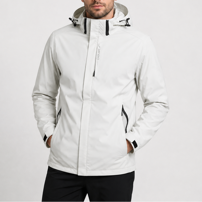 Men's Outdoor Rain Jacket Packable Hooded Design Versatile Travel Wear