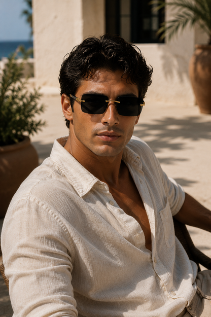 Men's Vintage Sunglasses Full-Rim Tinted Lens Retro Fashion Casual Beach Holiday Everyday Driving