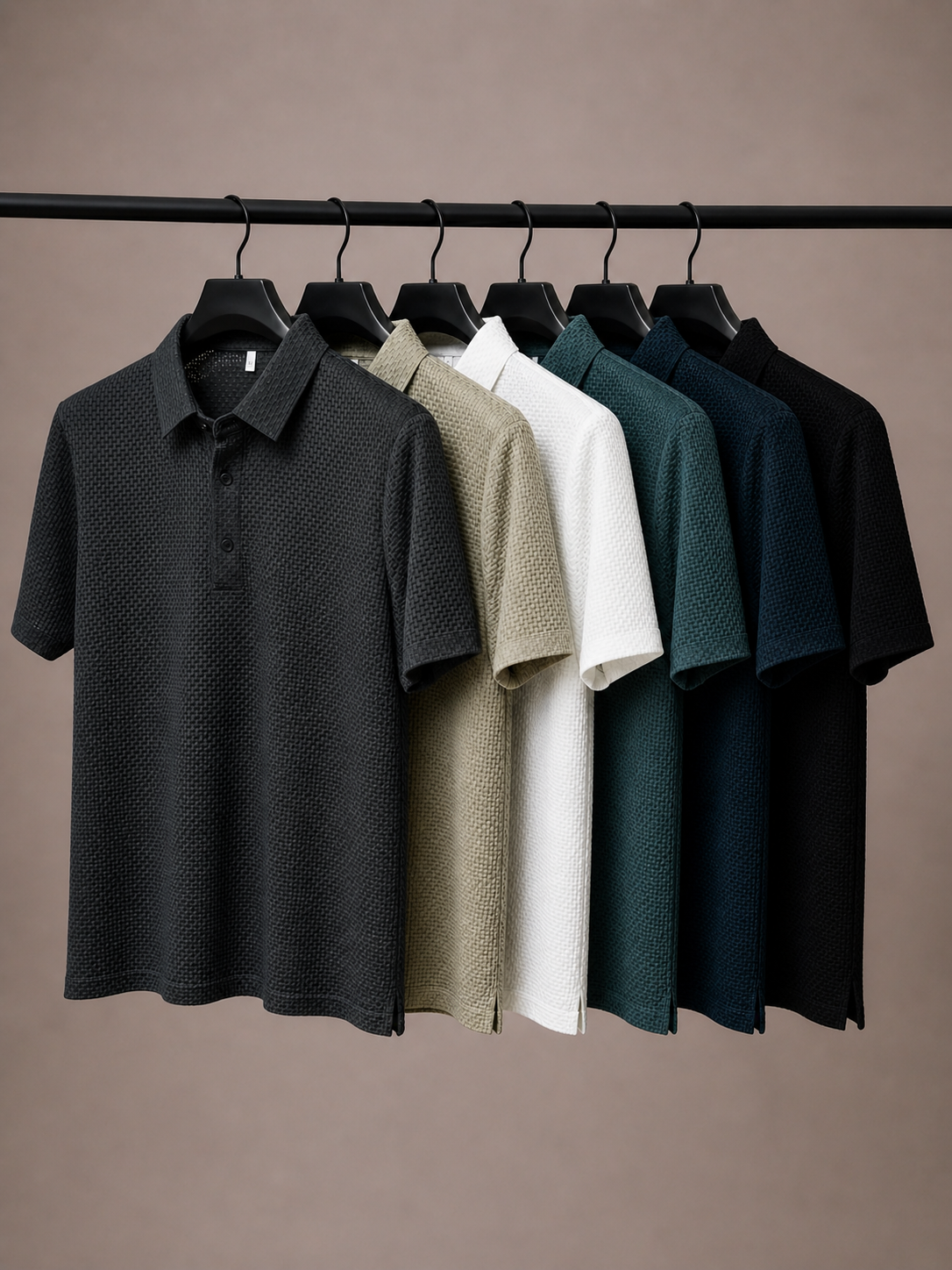 Men's Classic Anti-Crease Polo Shirt Short-Sleeve Collared Casual Everyday