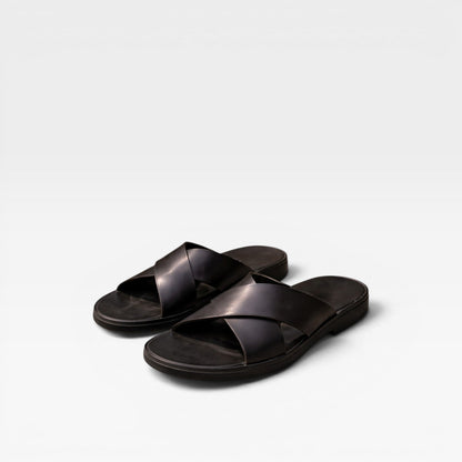 Men's Cross Strap Sandals Open-Toe Adjustable Slip-On Casual Beach Pool Everyday Holiday Comfort Outdoor Corvin