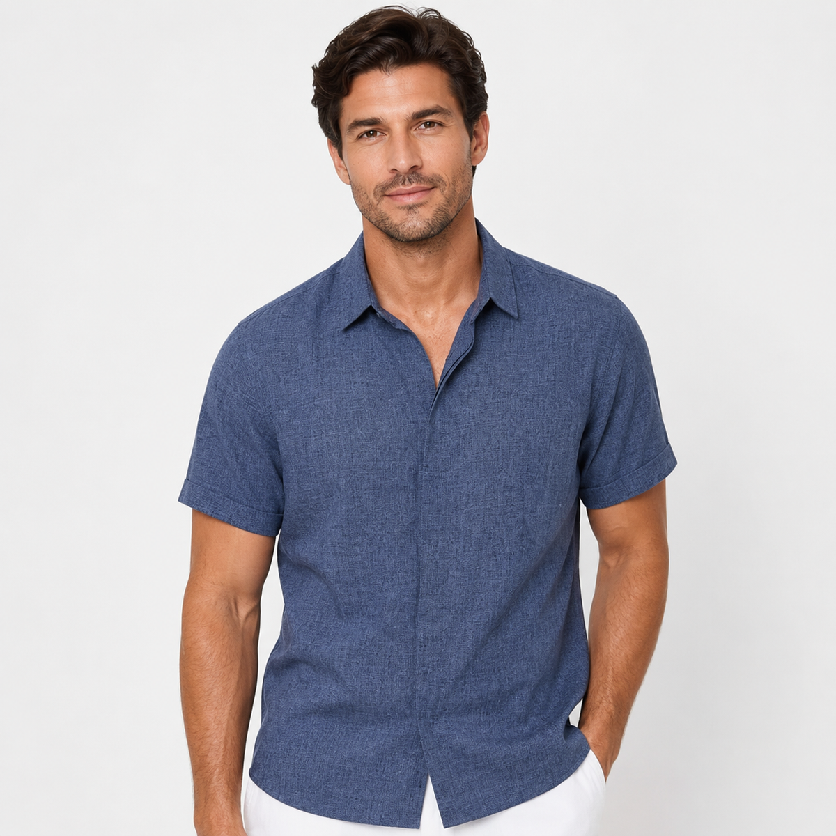 Men's Relaxed-Fit Short-Sleeve Summer Shirt Casual Everyday Lightweight