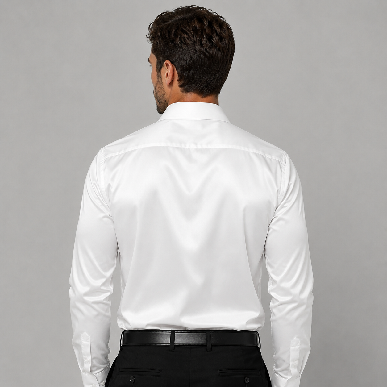 Men's Smart Casual Shirt Long-Sleeve Spread Collar Relaxed Fit Versatile