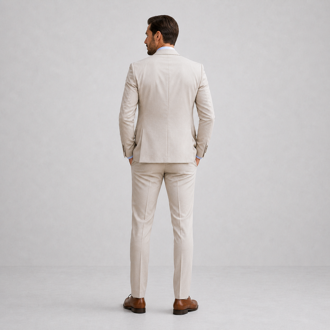 Men's Three-Piece Suit Blazer Waistcoat Trousers Slim Fit Tailored Formal Wedding Business Occasion Reginald