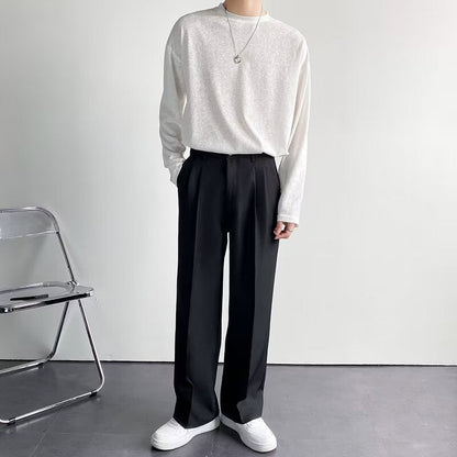 Men's Fitted Trousers Tailored Style Smart-Casual Office Wear
