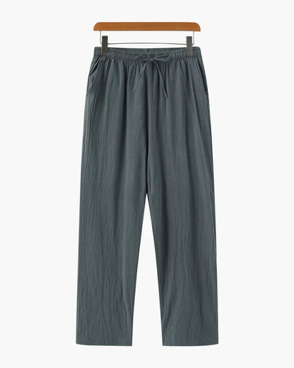 Men's Wide-Leg Trousers High-Waisted Chic Casual Everyday Summer
