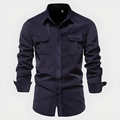Men's Casual Button-Up Shirt Short-Sleeve Collared Relaxed Fit Everyday