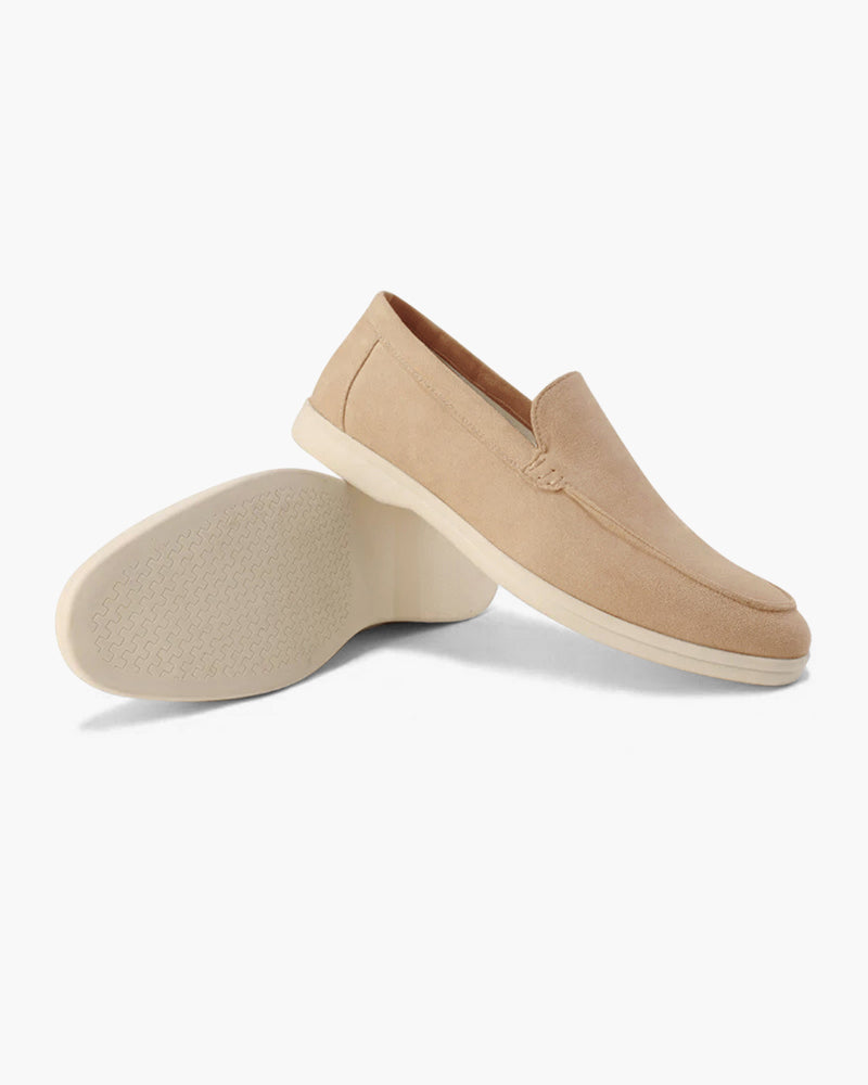 Men's Suede Loafers Slip-On Round Toe Moccasin Smart-Casual Office Casual Everyday Formal Leather Look Ellery