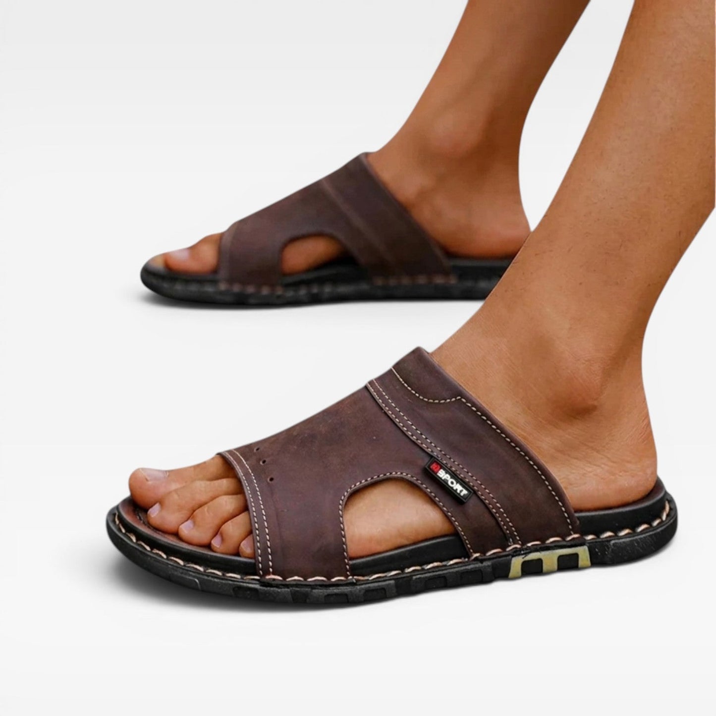 Men's Slide Sandals Open-Toe Slip-On Classic Casual Beach Pool Everyday Holiday Comfort Outdoor Versatile Reeves