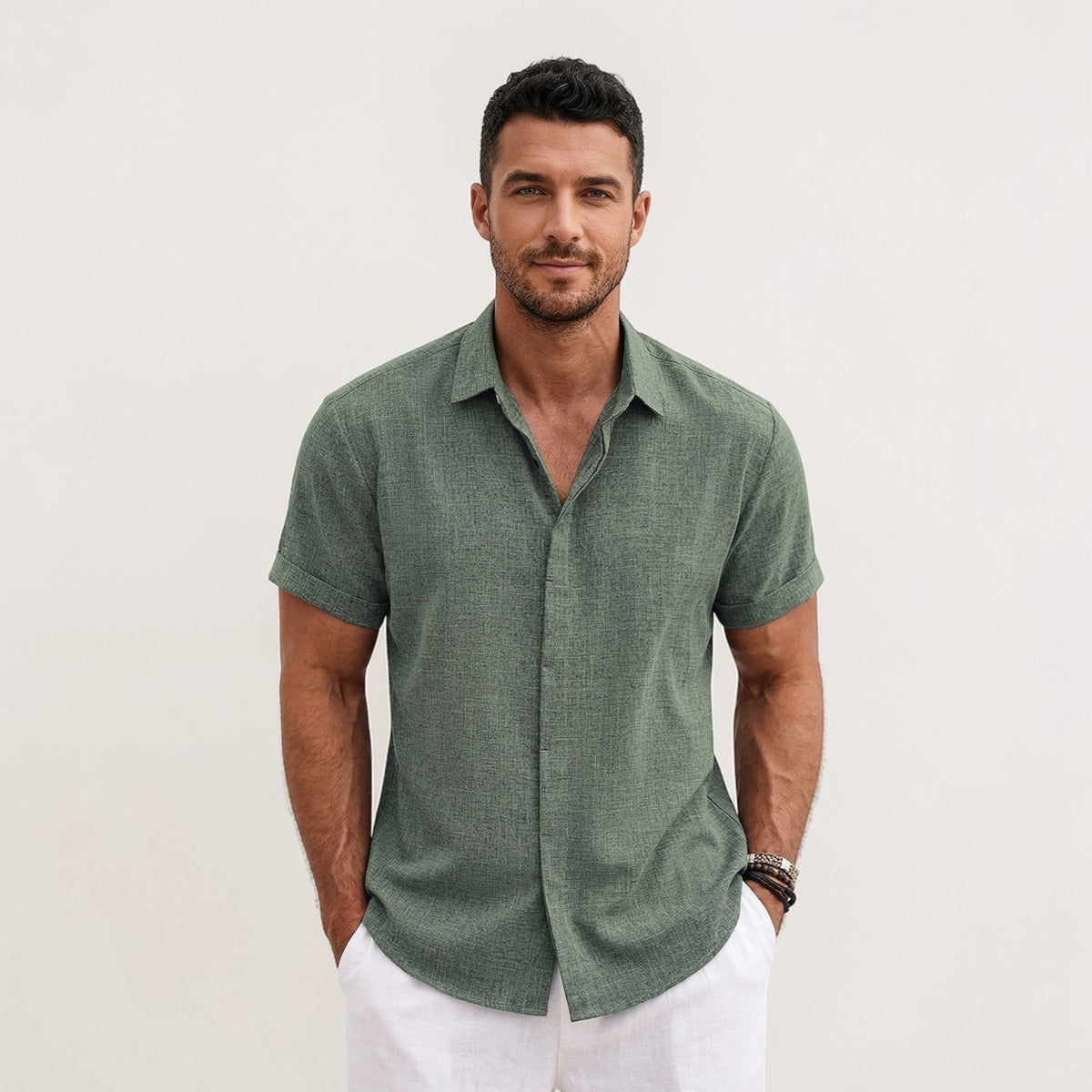 Men's Relaxed-Fit Short-Sleeve Summer Shirt Casual Everyday Lightweight