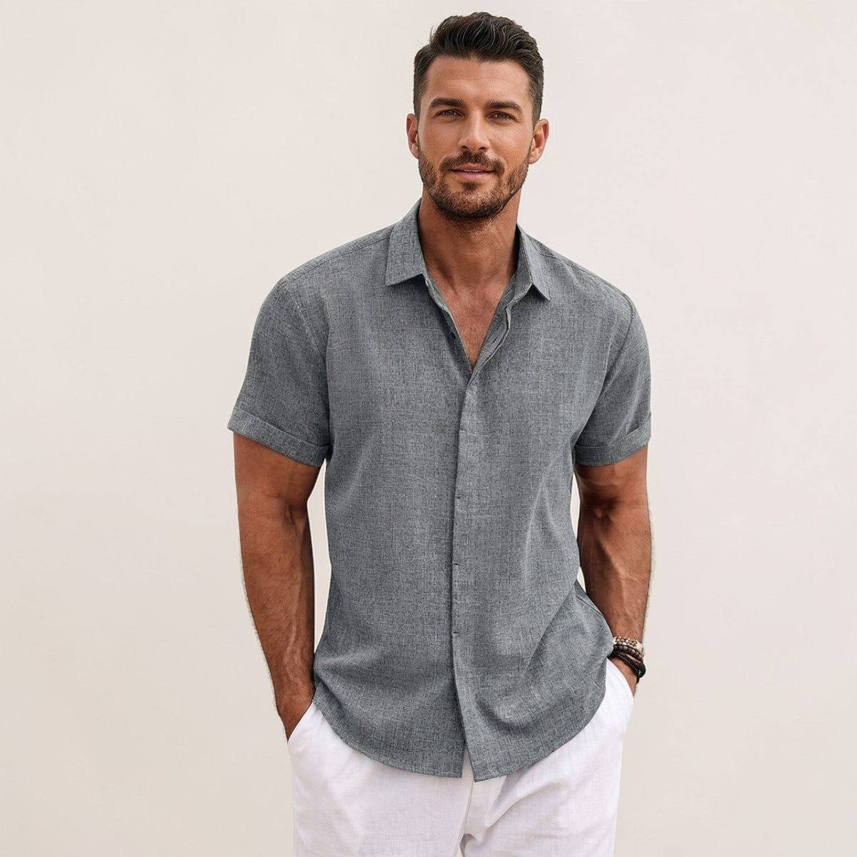 Men's Relaxed-Fit Short-Sleeve Summer Shirt Casual Everyday Lightweight