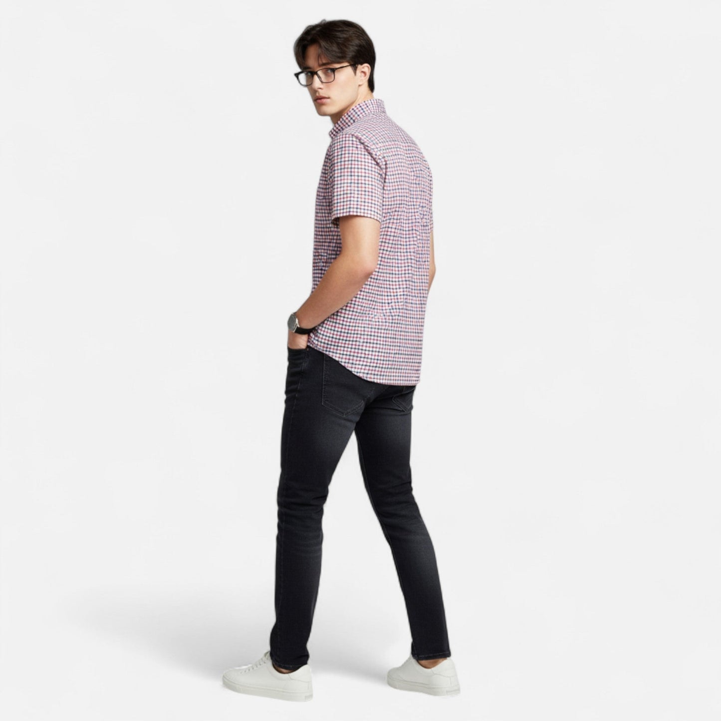 Men's Button-Up Shirt Classic Short-Sleeve Collared Casual Holiday Beach Smart-Casual Everyday Relaxed Fit Halsey