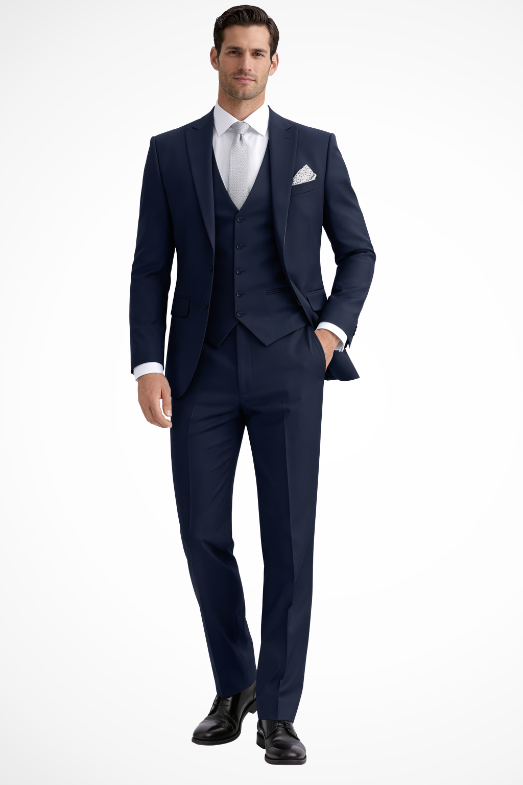 Men's Three-Piece Suit Slim Fit Blazer Waistcoat Trousers Tailored Formal Wedding Business Occasion Cornelius