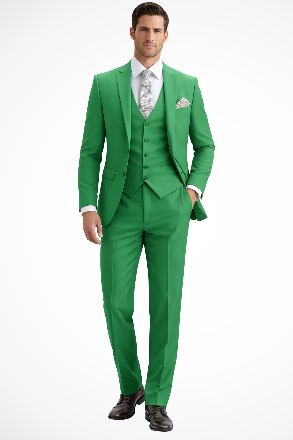 Men's Three-Piece Suit Slim Fit Blazer Waistcoat Trousers Tailored Formal Wedding Business Occasion Cornelius