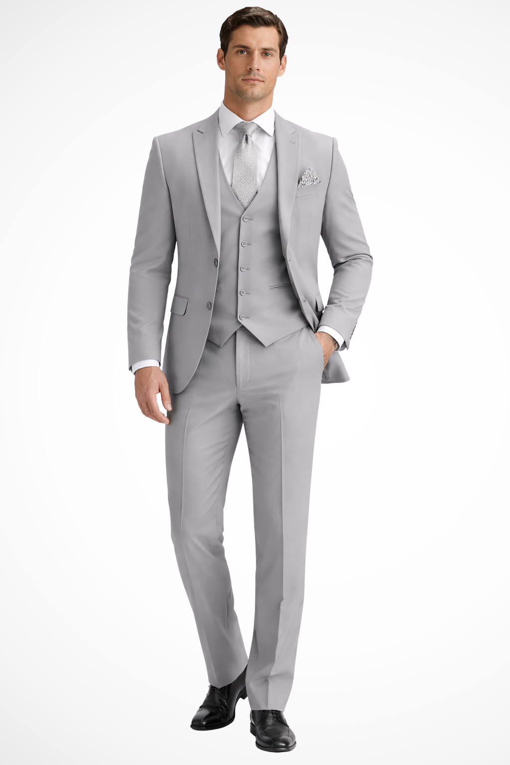 Men's Three-Piece Suit Slim Fit Blazer Waistcoat Trousers Tailored Formal Wedding Business Occasion Cornelius