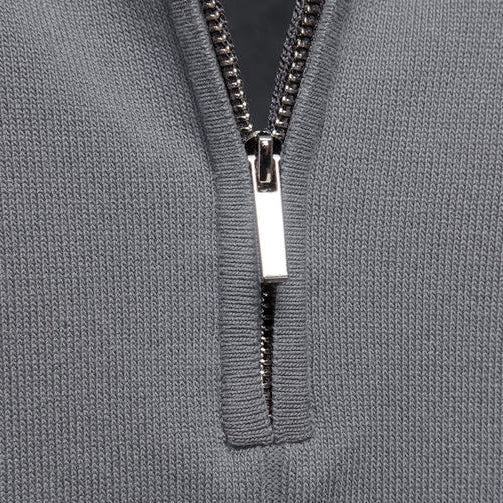 Men's Quarter-Zip Polo Shirt Short-Sleeve Collared Ribbed Casual Smart-Casual Everyday Golf Sport Regular Fit Weller