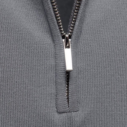 Men's Quarter-Zip Polo Shirt Short-Sleeve Collared Ribbed Casual Smart-Casual Everyday Golf Sport Regular Fit Weller