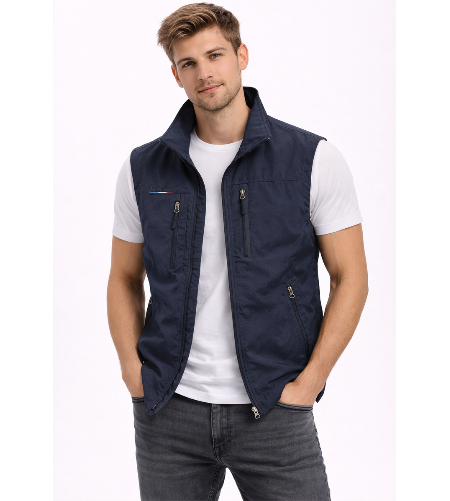 Men's Outdoor Vest Zip-Up Stand Collar Gilet Bodywarmer Layering Casual Everyday Warm Functional Colvin