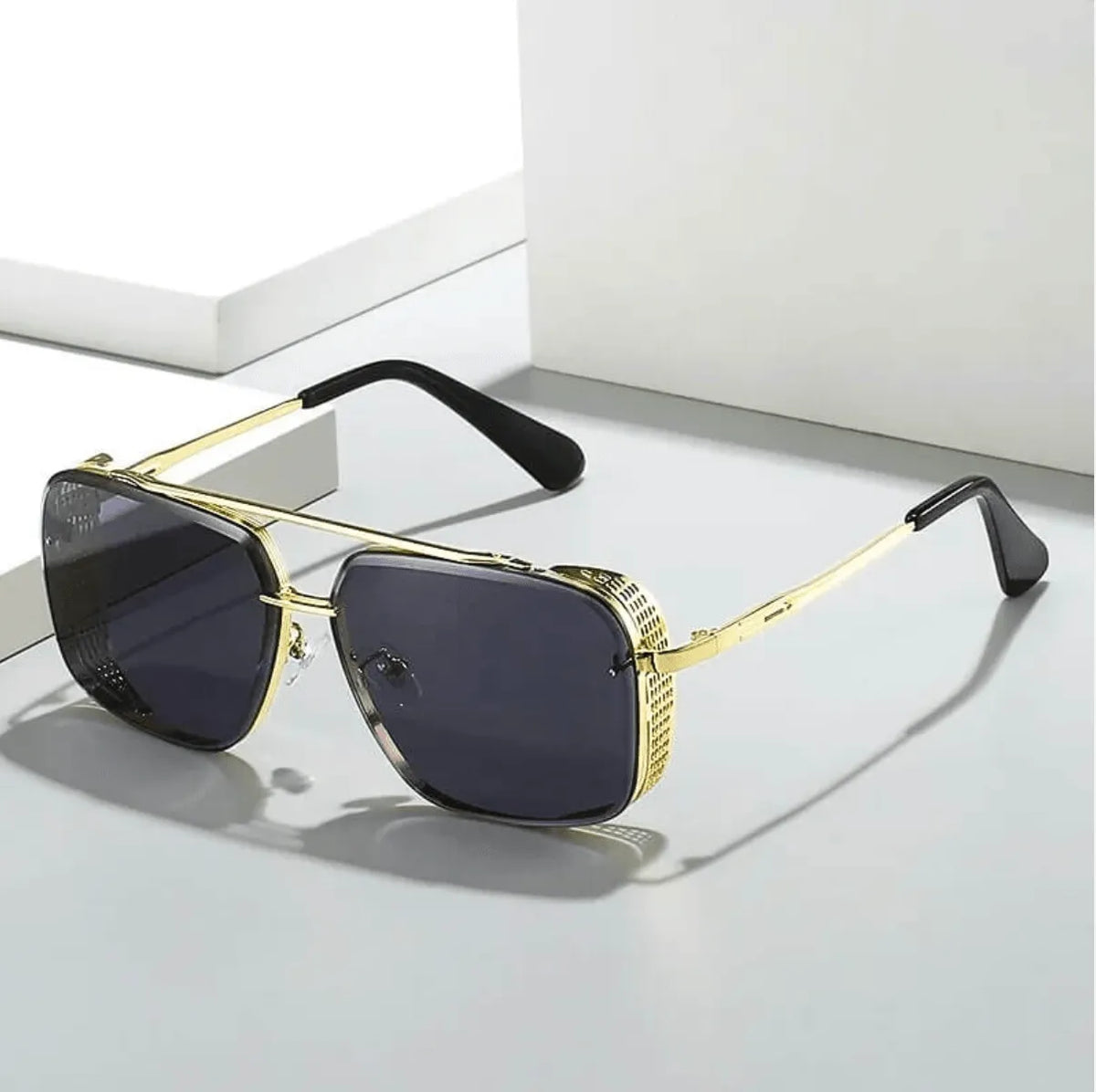 Men's Metal Sunglasses Full-Rim Tinted Lens Elegant Retro Fashion Casual Beach Holiday Everyday Driving