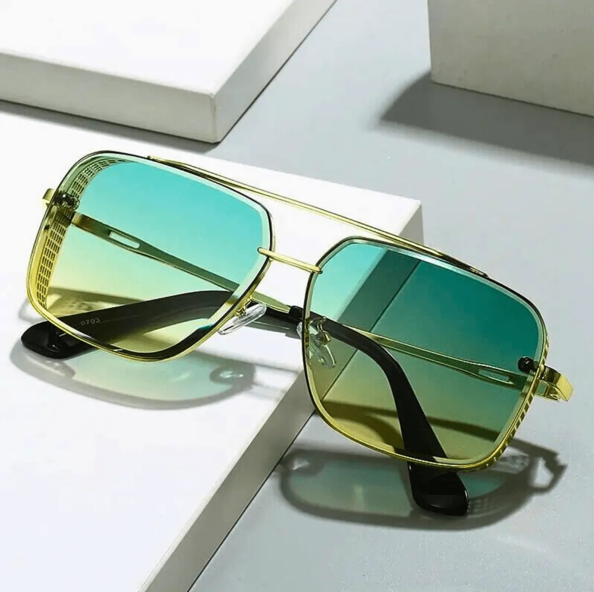 Men's Metal Sunglasses Full-Rim Tinted Lens Elegant Retro Fashion Casual Beach Holiday Everyday Driving