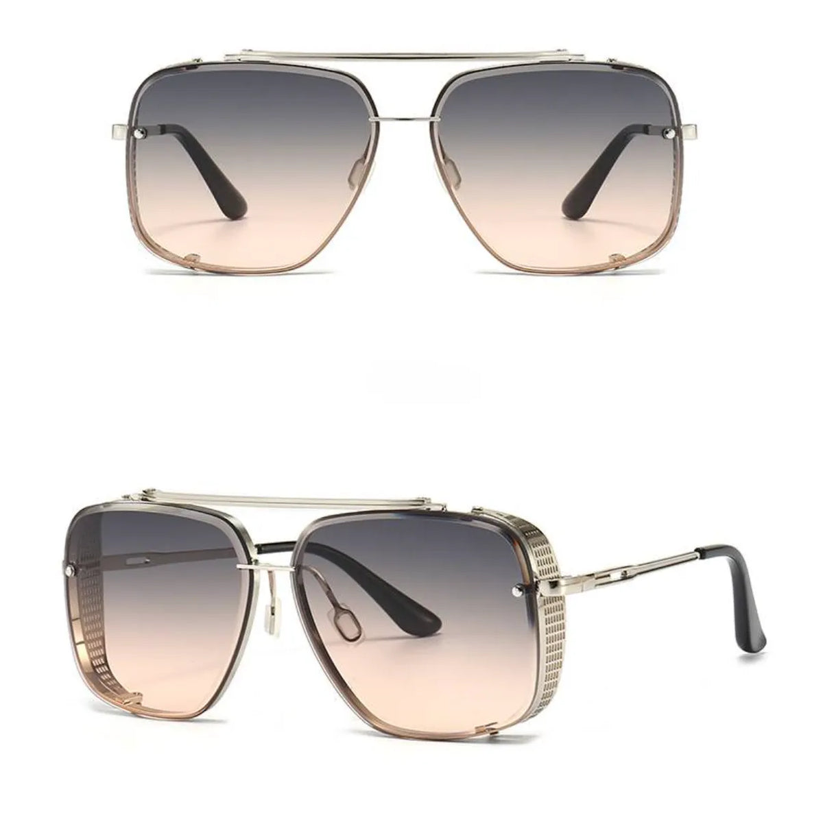 Men's Metal Sunglasses Full-Rim Tinted Lens Elegant Retro Fashion Casual Beach Holiday Everyday Driving