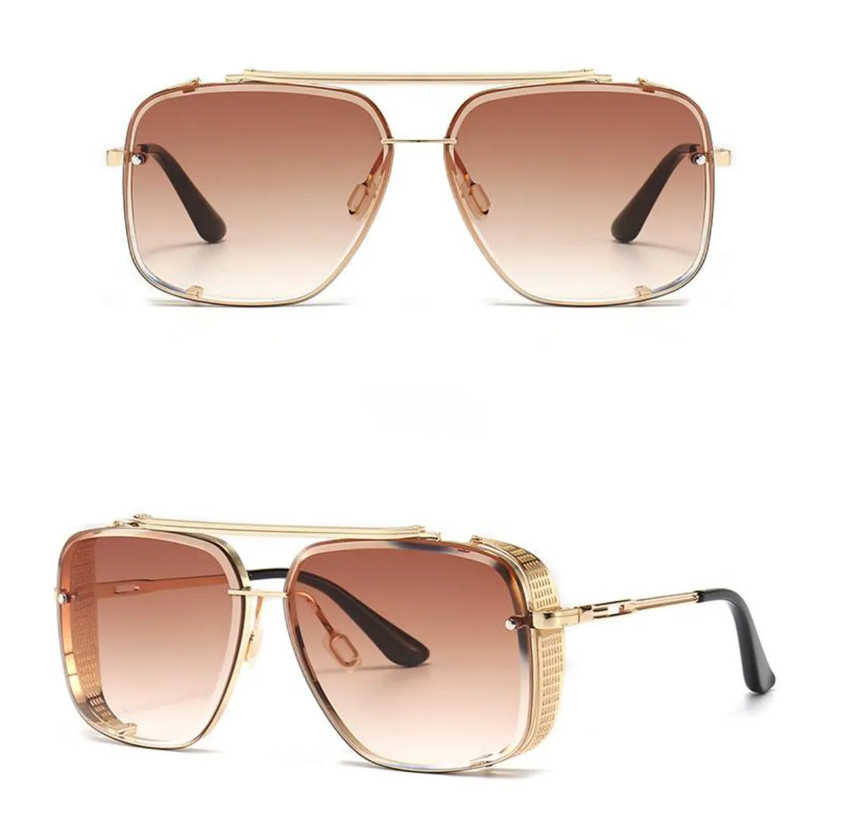 Men's Metal Sunglasses Full-Rim Tinted Lens Elegant Retro Fashion Casual Beach Holiday Everyday Driving