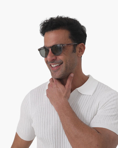 Men's Round Sunglasses Polarised Metal Frame Tinted Lens Retro Fashion Casual Beach Holiday Everyday Driving