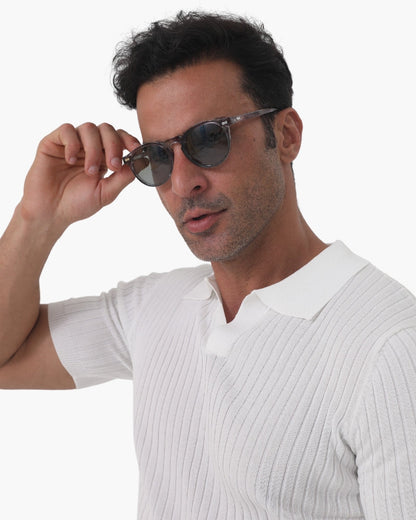 Men's Round Sunglasses Polarised Metal Frame Tinted Lens Retro Fashion Casual Beach Holiday Everyday Driving