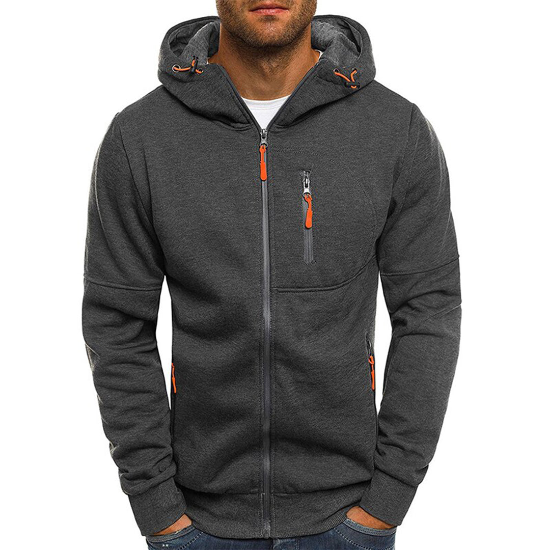 Men's Zip Hoodie Hooded Sweatshirt Full-Zip Drawstring Casual Sport Loungewear Everyday Streetwear Layering
