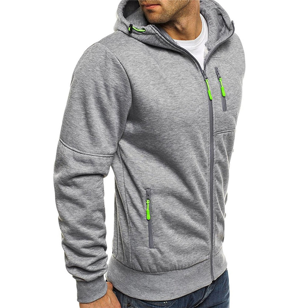 Men's Zip Hoodie Hooded Sweatshirt Full-Zip Drawstring Casual Sport Loungewear Everyday Streetwear Layering
