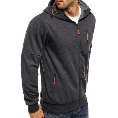 Men's Zip Hoodie Hooded Sweatshirt Full-Zip Drawstring Casual Sport Loungewear Everyday Streetwear Layering