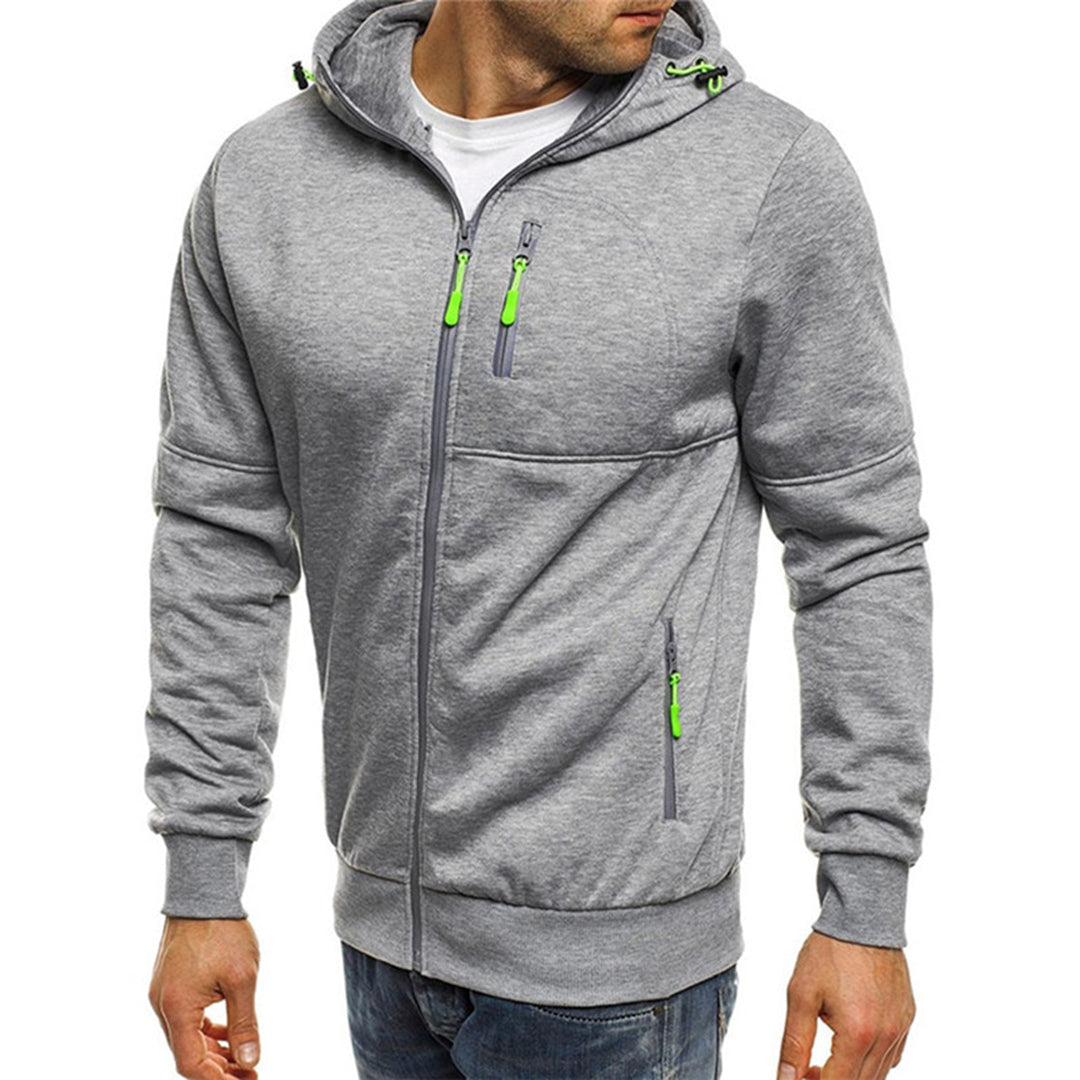 Men's Zip Hoodie Hooded Sweatshirt Full-Zip Drawstring Casual Sport Loungewear Everyday Streetwear Layering