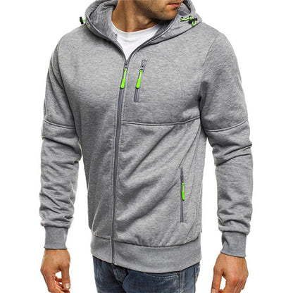 Men's Zip Hoodie Hooded Sweatshirt Full-Zip Drawstring Casual Sport Loungewear Everyday Streetwear Layering