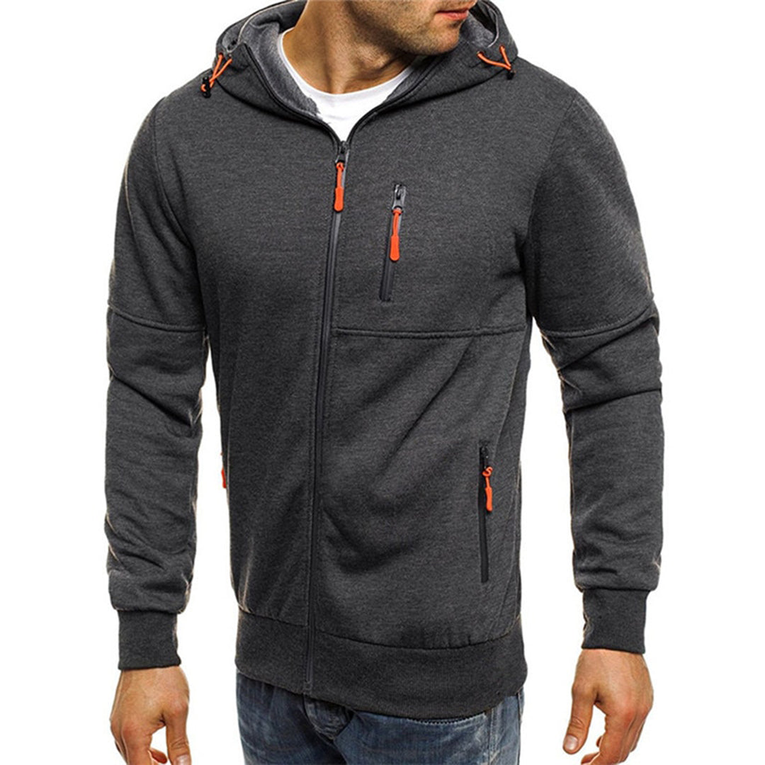 Men's Zip Hoodie Hooded Sweatshirt Full-Zip Drawstring Casual Sport Loungewear Everyday Streetwear Layering