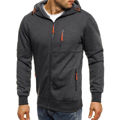 Men's Zip Hoodie Hooded Sweatshirt Full-Zip Drawstring Casual Sport Loungewear Everyday Streetwear Layering