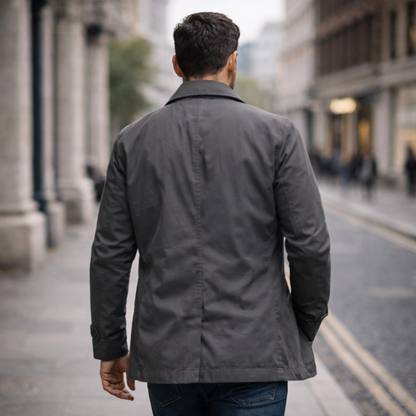 Men's Long Coat Stylish Windproof Water-Resistant Everyday Winter Outerwear