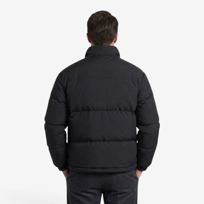 Men's Winter Zip-Up Jacket Stand Collar Warm Casual Streetwear