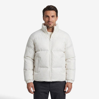 Men's Winter Zip-Up Jacket Stand Collar Warm Casual Streetwear