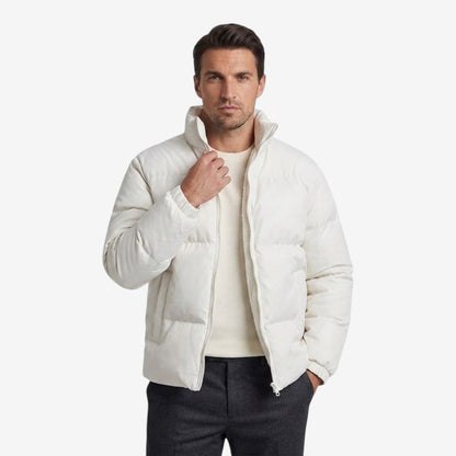 Men's Winter Zip-Up Jacket Stand Collar Warm Casual Streetwear