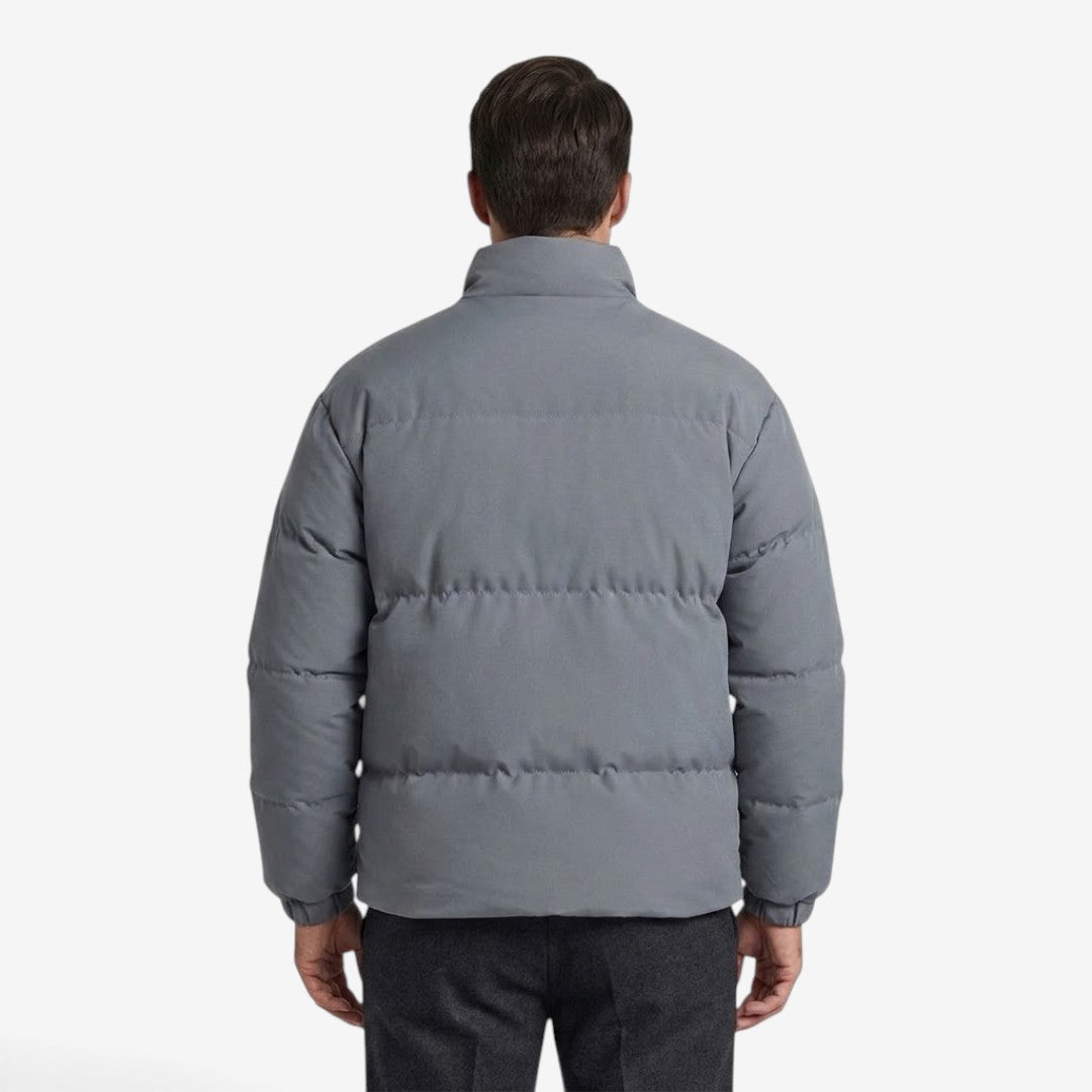 Men's Winter Zip-Up Jacket Stand Collar Warm Casual Streetwear