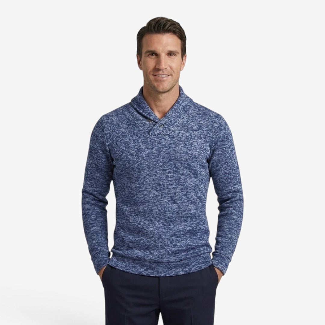 Men's Mock Neck Sweatshirt Button Collar Casual Everyday Layering