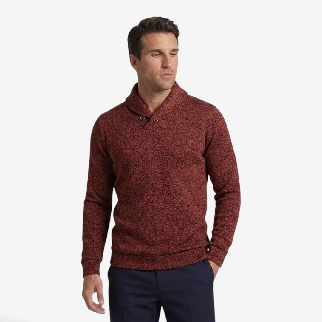 Men's Mock Neck Sweatshirt Button Collar Casual Everyday Layering