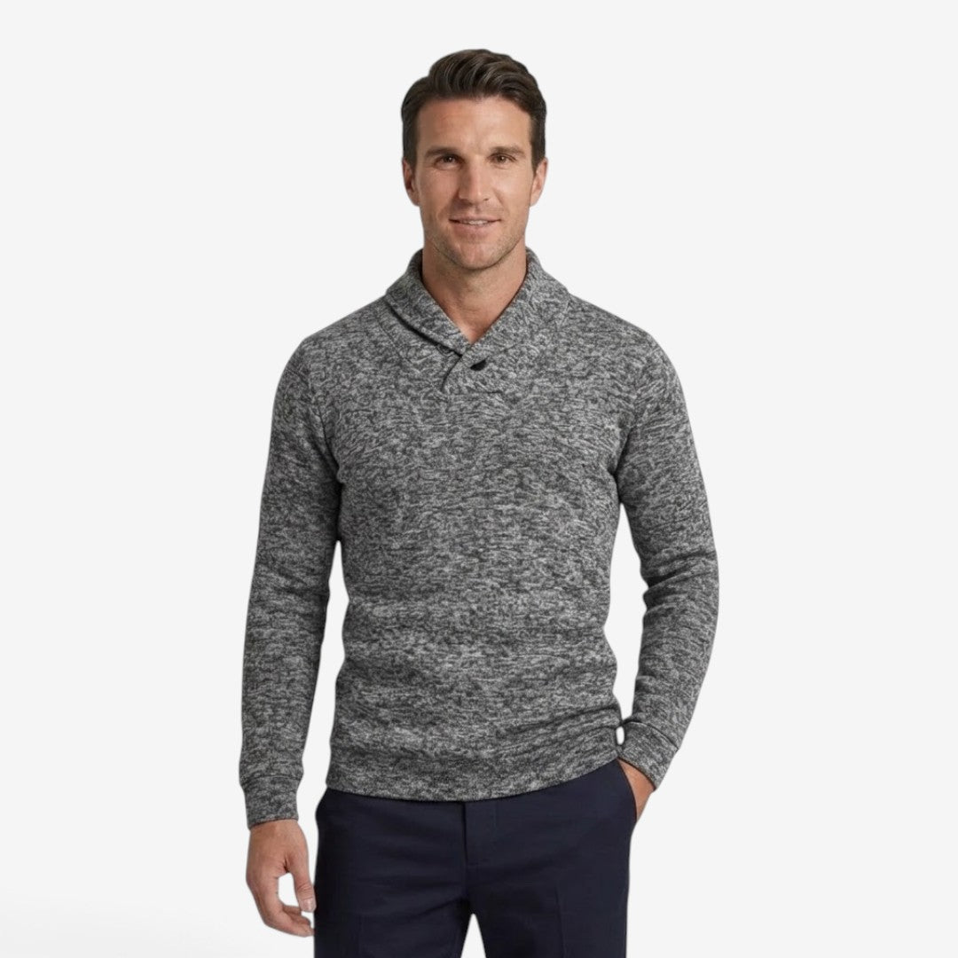 Men's Mock Neck Sweatshirt Button Collar Casual Everyday Layering
