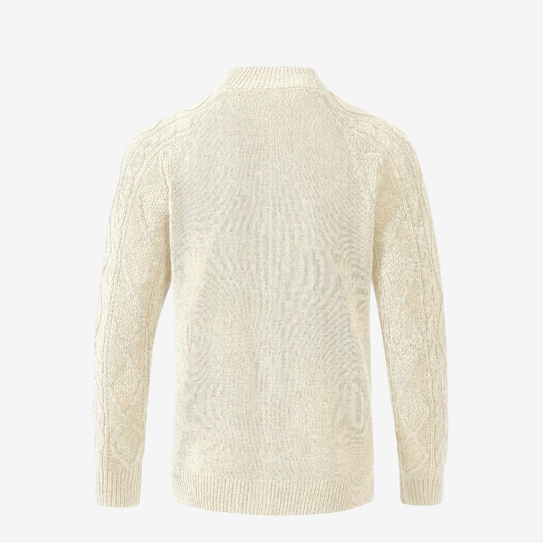 Men's Cable Knit Cardigan Button Closure Long Sleeve Cozy Autumn Winter